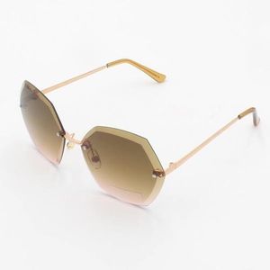 Laurie Felt Blue Light Beveled Sunglasses Pink
